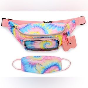 NWT Madden Girl Nylon Fanny Pack Belt Bag With Matching Mask